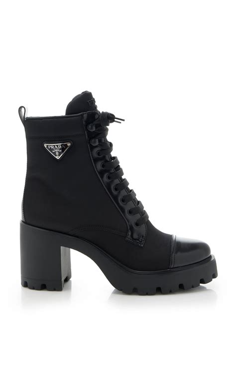 prada tall leather boots|nylon prada boots women.